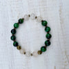 Green Tiger Eye and Rose Quartz Bracelet