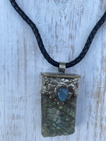 Labradorite in Tibetan Silverwork Necklace