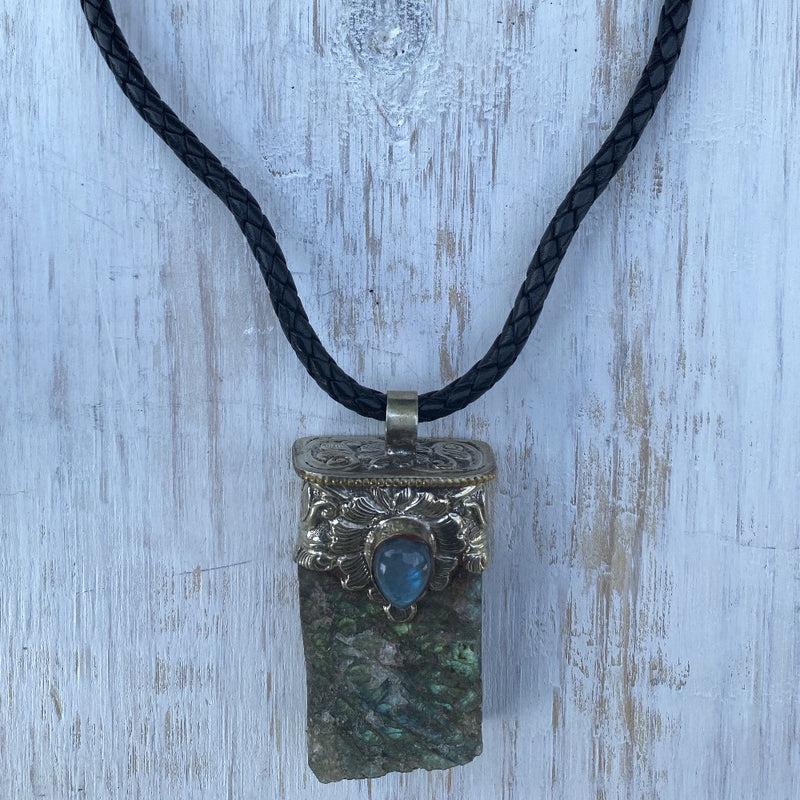 Labradorite in Tibetan Silverwork