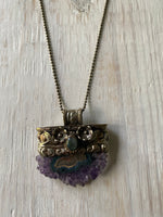 Amethyst & Labradorite in Tibetan Silverwork